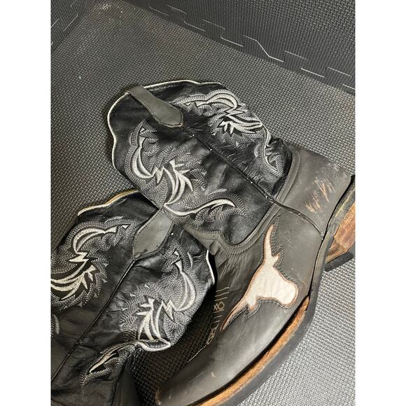 Botas Nicasio Mens Black Gray Leather Distressed‎ Westerm Cowboy Boots Size 8.5 main image 8